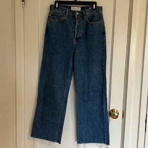 Denim Forum Farrah High Rise Wide Leg in Indigo